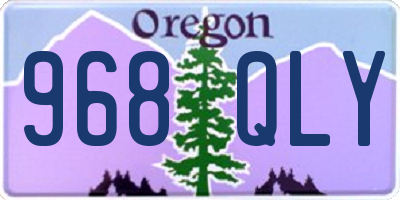 OR license plate 968QLY