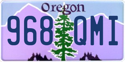 OR license plate 968QMI