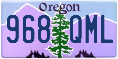 OR license plate 968QML