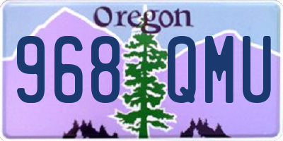 OR license plate 968QMU