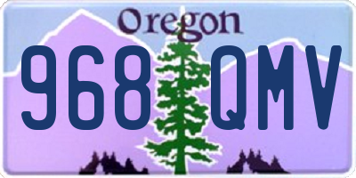 OR license plate 968QMV