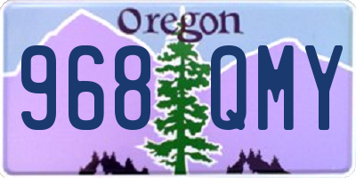 OR license plate 968QMY
