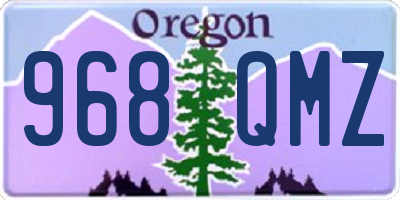 OR license plate 968QMZ