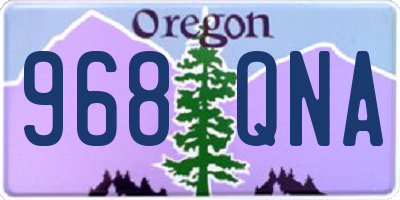 OR license plate 968QNA