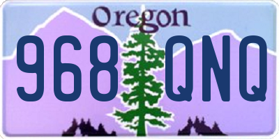 OR license plate 968QNQ