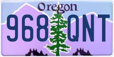 OR license plate 968QNT