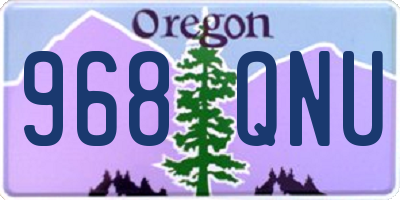 OR license plate 968QNU