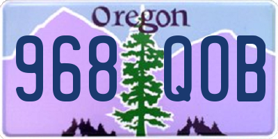 OR license plate 968QOB