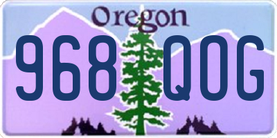 OR license plate 968QOG