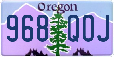 OR license plate 968QOJ