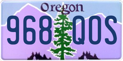 OR license plate 968QOS