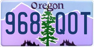 OR license plate 968QOT