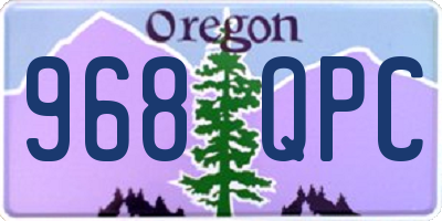 OR license plate 968QPC