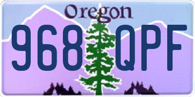 OR license plate 968QPF