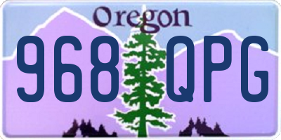 OR license plate 968QPG