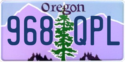 OR license plate 968QPL