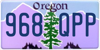 OR license plate 968QPP