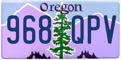 OR license plate 968QPV