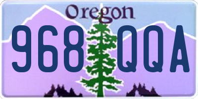 OR license plate 968QQA