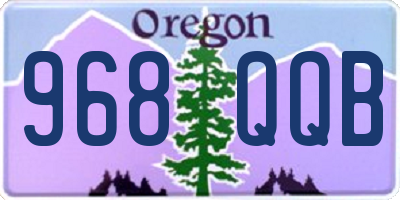 OR license plate 968QQB
