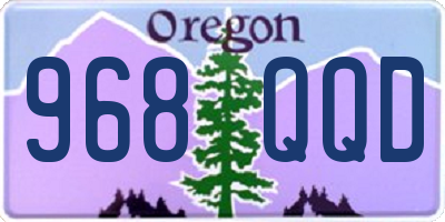 OR license plate 968QQD