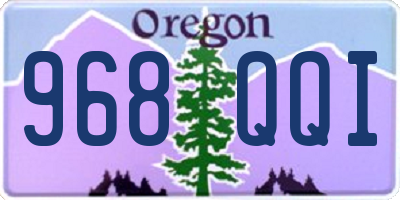 OR license plate 968QQI