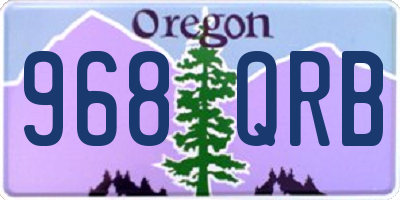 OR license plate 968QRB