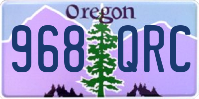 OR license plate 968QRC