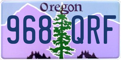 OR license plate 968QRF