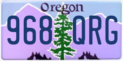 OR license plate 968QRG