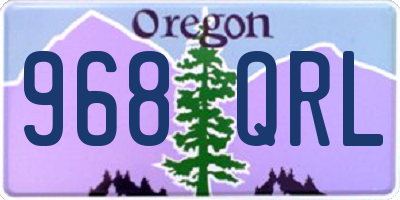 OR license plate 968QRL