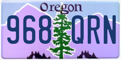 OR license plate 968QRN
