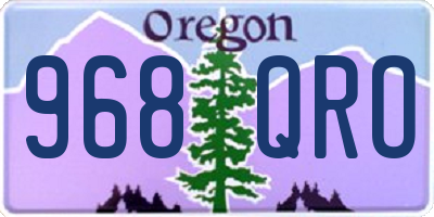 OR license plate 968QRO