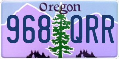 OR license plate 968QRR