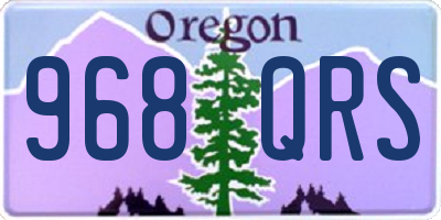 OR license plate 968QRS