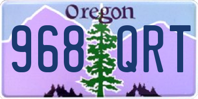 OR license plate 968QRT