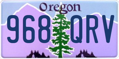 OR license plate 968QRV