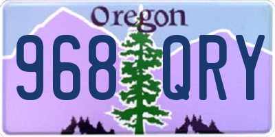 OR license plate 968QRY