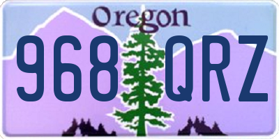 OR license plate 968QRZ