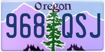 OR license plate 968QSJ