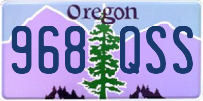 OR license plate 968QSS