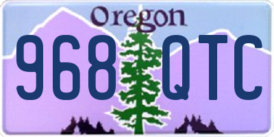 OR license plate 968QTC