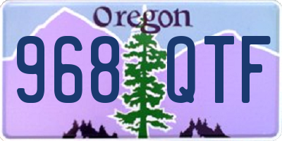 OR license plate 968QTF