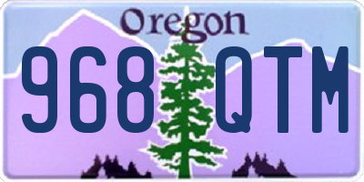 OR license plate 968QTM