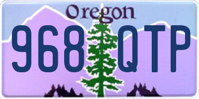 OR license plate 968QTP