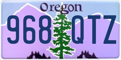 OR license plate 968QTZ