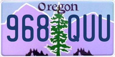 OR license plate 968QUU