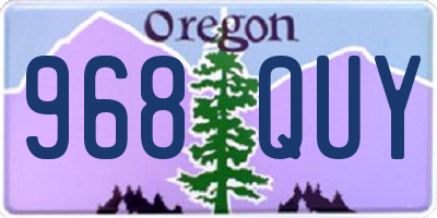 OR license plate 968QUY