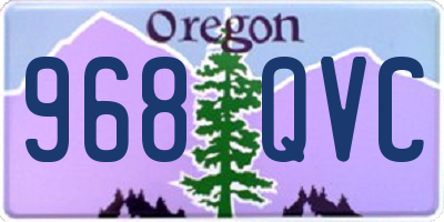 OR license plate 968QVC