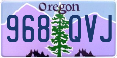 OR license plate 968QVJ